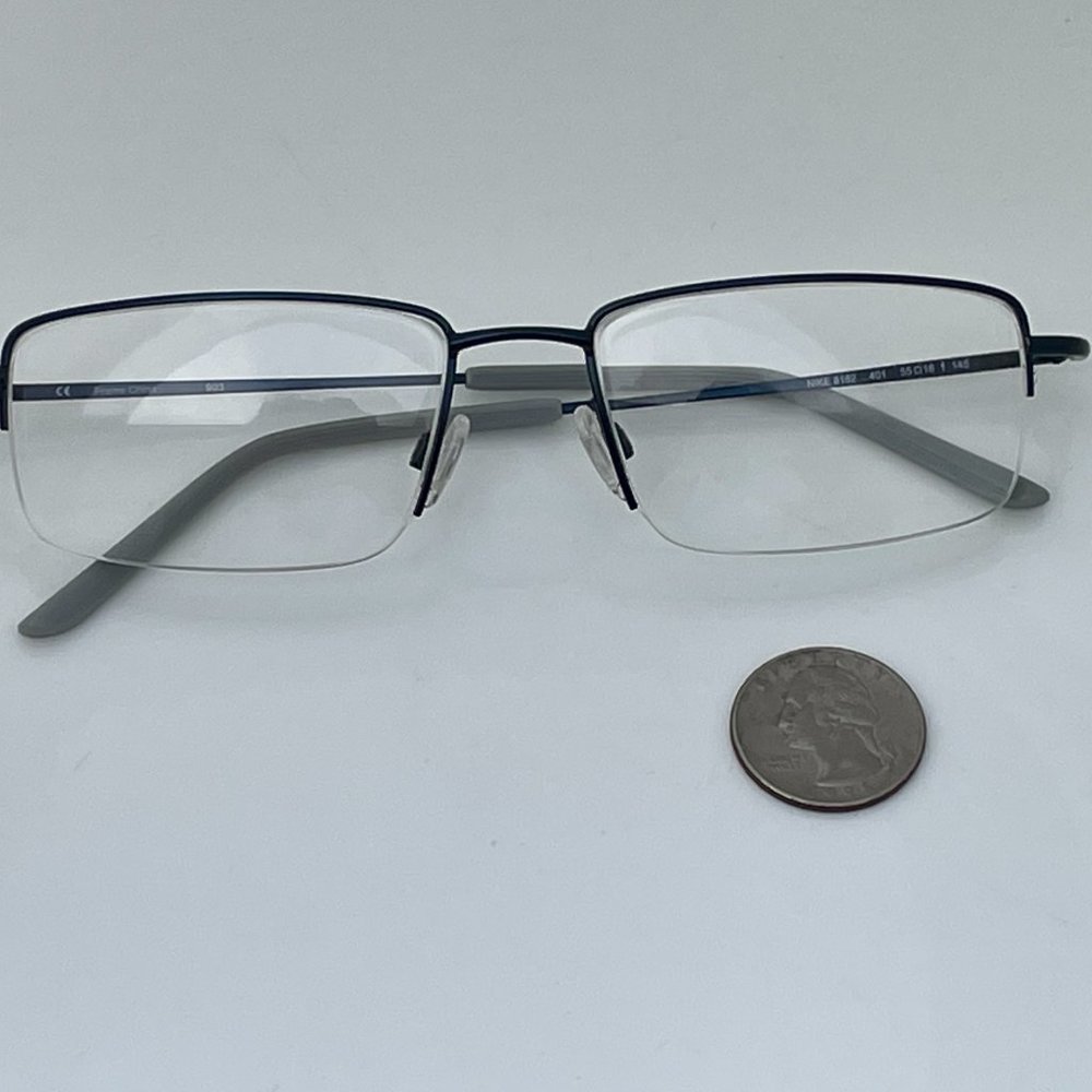 Nike Eyeglasses Frame Blue/Gray Metal Glasses Fram - Picture 15 of 16